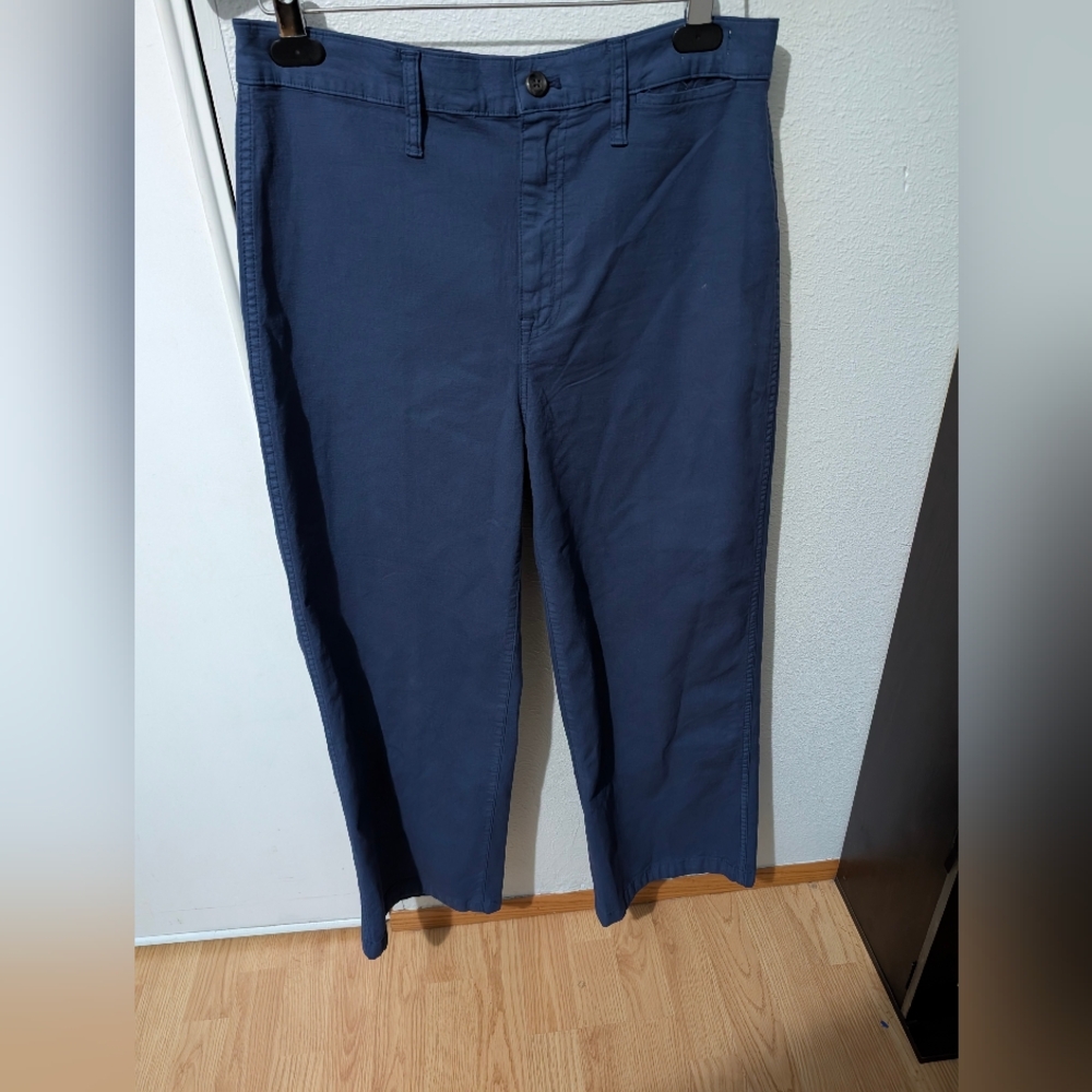 JCREW Slim Wide Leg Men's Pants Navy Blue Size 30 AL106‎